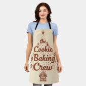 Het Cookie Bak Crew Kerstboom Ontwerp Schort (Gedragen)