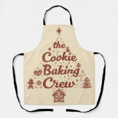 Het Cookie Bak Crew Kerstboom Ontwerp Schort (Voorkant)