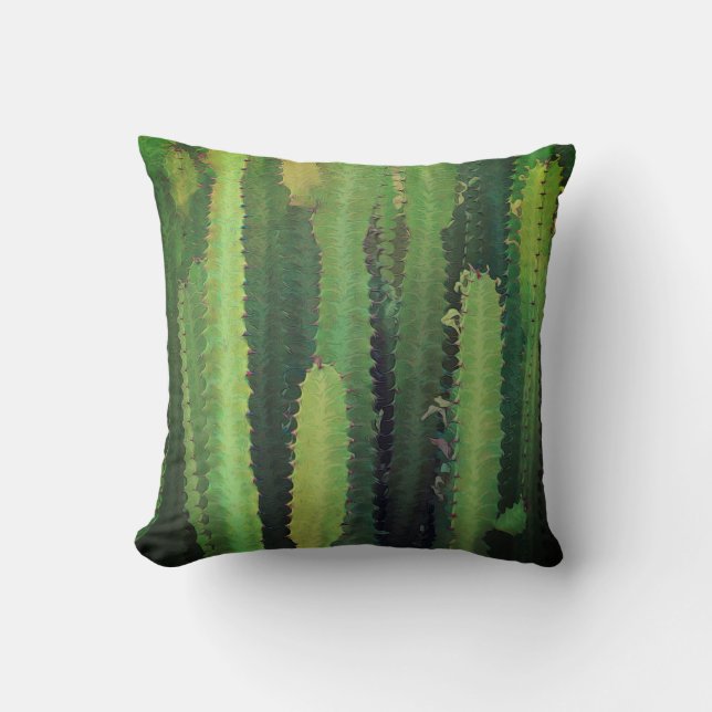het coole groene ontwerp van de natuur van de cact kussen (Voorkant)