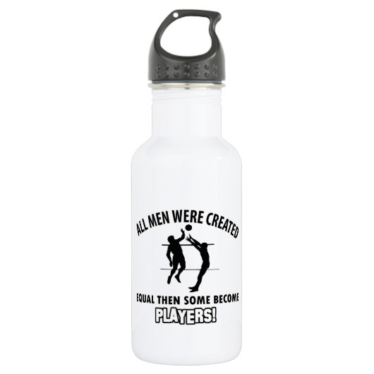 het coole ontwerp van de volleybalspeler waterfles  (Voorkant)