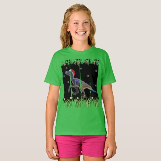 Het coolste Kerst Custom Kind T-shirt voor Din (Voorkant volledig)