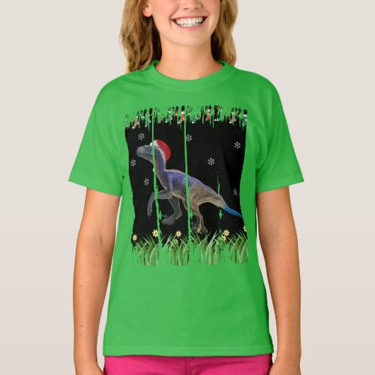 Het coolste Kerst Custom Kind T-shirt voor Din (Voorkant)