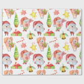 Het coördineren van het Patroon van de Kerst Cadeaupapier (Vlak)