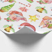 Het coördineren van het Patroon van de Kerst Cadeaupapier (Hoek)