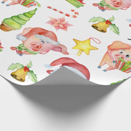 Het coördineren van het Patroon van de Kerst Cadeaupapier (Hoek)