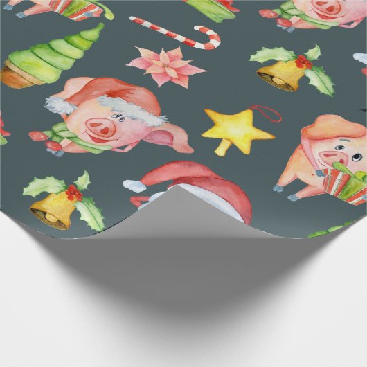 Het coördineren van het Patroon van de Kerst Cadeaupapier (Hoek)