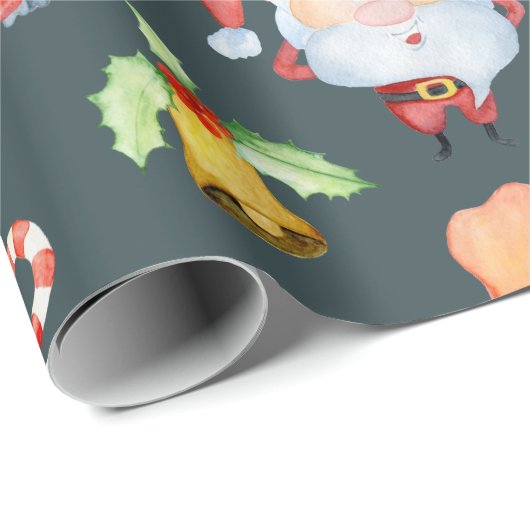 Het coördineren van het Patroon van de Kerst Cadeaupapier (Rol Hoek)