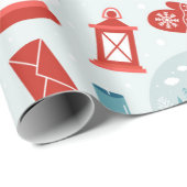 Het coördineren van het Patroon van het Kerstverha Cadeaupapier (Rol Hoek)