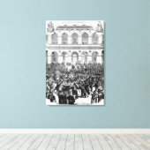 Het "Corbeille" in het Parijse bcourgebouw, 1873 Canvas Afdruk (Insitu (Houten vloer))