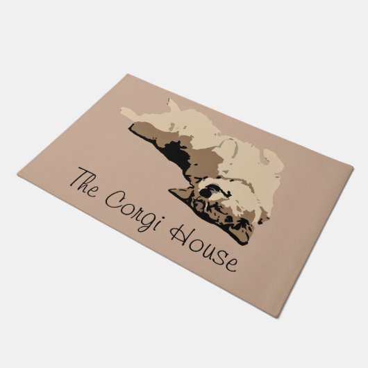 Het Corgi House Deurmat (Schuin)
