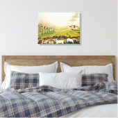 Het Cornell Boerderij (landschap Pennsylvania) Canvas Afdruk (Insitu (Slaapkamer))