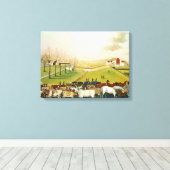 Het Cornell Boerderij (landschap Pennsylvania) Canvas Afdruk (Insitu (Houten vloer))