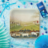 Het Cornell Boerderij (landschap Pennsylvania) Papieren Bordje (Feest)