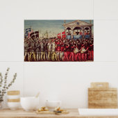 Het cortege van drummers en soldaten poster (Keuken)