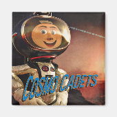 Het Cosmo Show | "Cosmo Cadets" 2" vierkante magne Magneet (Voorkant)