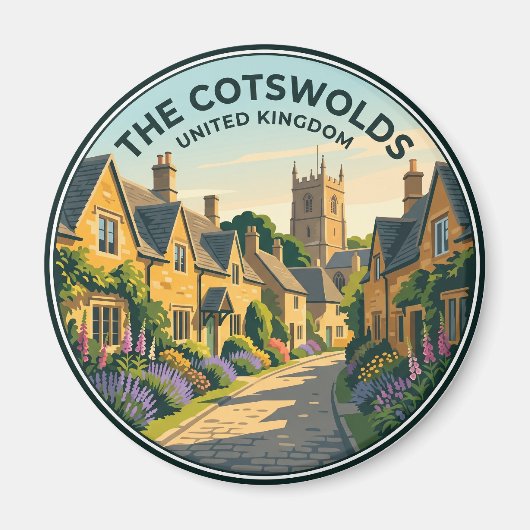 Het Cotswolds-dorp Verenigd Koninkrijk Magneet (Voorkant)