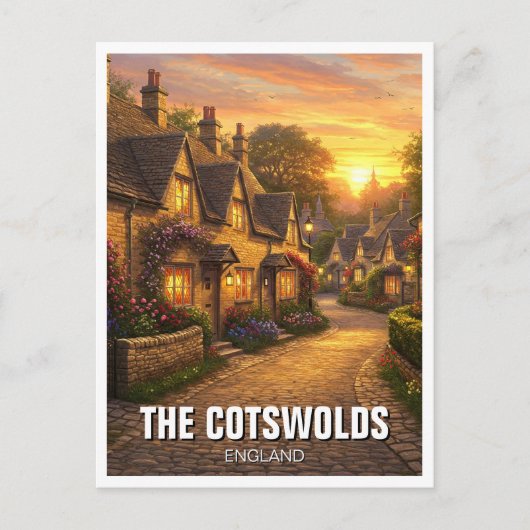 Het Cotswolds Village Briefkaart (Voorkant)