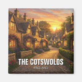 Het Cotswolds Village Briefkaart Magneet