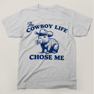 Het Cowboy Leven Koos Mij Capybara Western T-shirt
