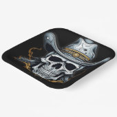 Het cowboyskelet papieren bordje (Gebogen)