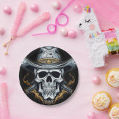 Het cowboyskelet papieren bordje (Feest)