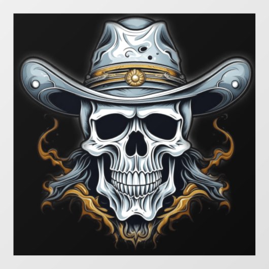 Het cowboyskelet raamsticker (Vel)