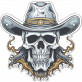 Het cowboyskelet sticker (Voorkant)