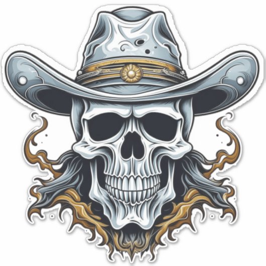 Het cowboyskelet sticker (Voorkant)