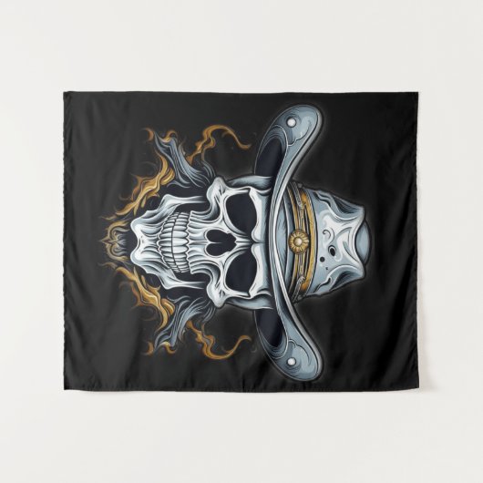 Het cowboyskelet wandkleed (Voorkant (horizontaal))