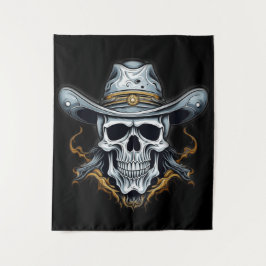 Het cowboyskelet wandkleed
