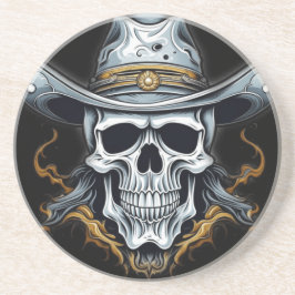 Het cowboyskelet zandsteen onderzetter