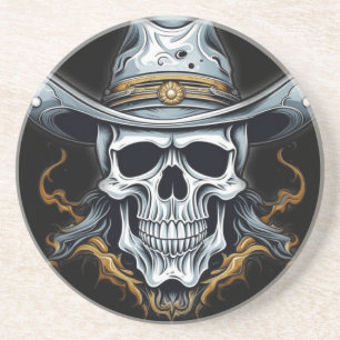 Het cowboyskelet zandsteen onderzetter