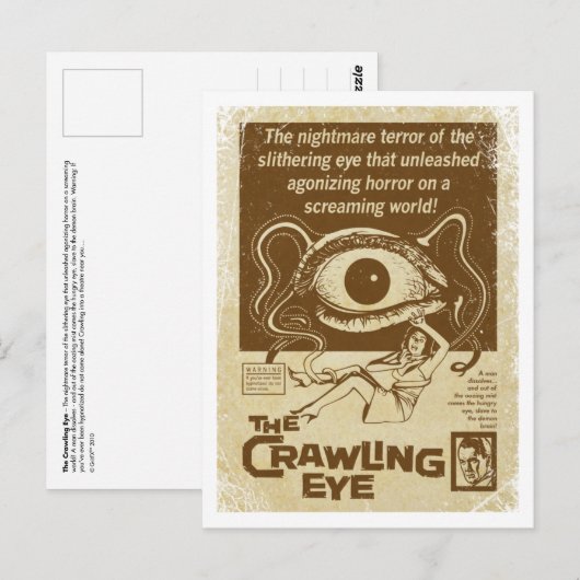 Het Crawling Eye Briefkaart (Voorkant / Achterkant)