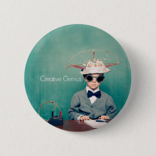 Het creatieve Design van het Genie Ronde Button 5,7 Cm