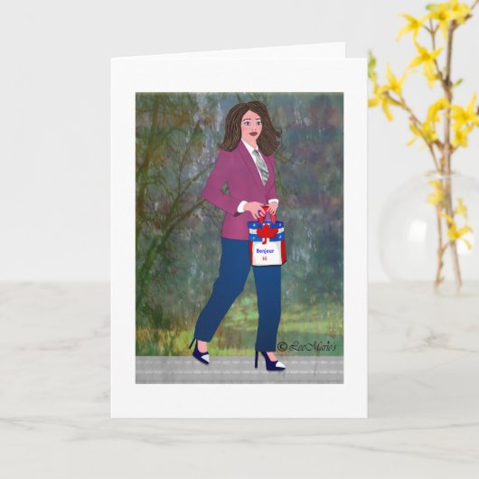 Het creatieve ontwerp van Bonjour-Hi LeeMarie Kaart (Gele Bloem)