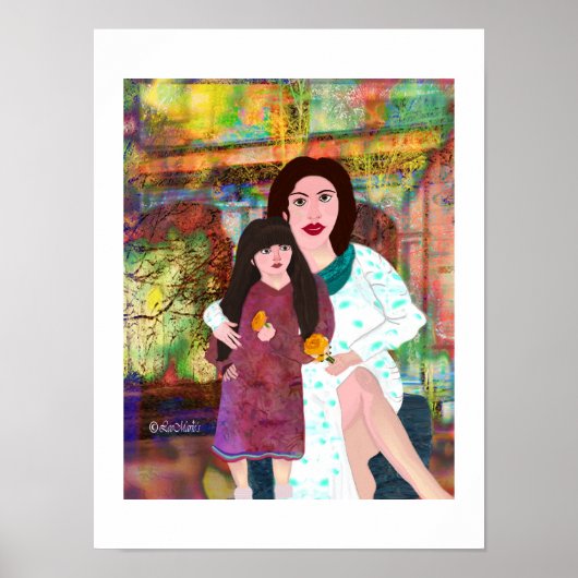 Het creatieve ontwerp van Moeder & Dochter LeeMari Poster (Voorkant)