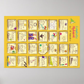 Het Creativiteitsalfabet van Jill Badonsky. Poster