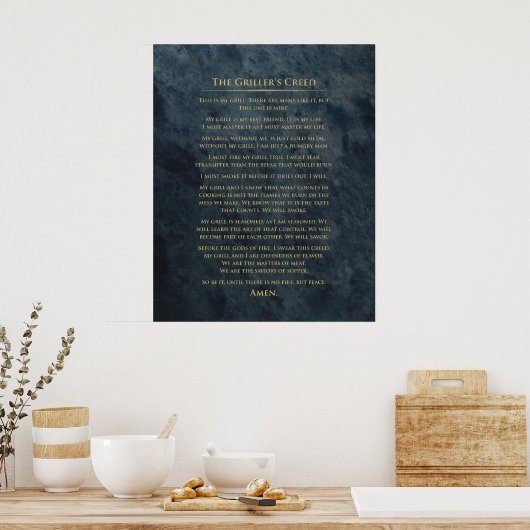 Het credo van Griller Poster (Keuken)