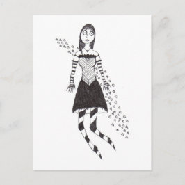 Het Creepy Heart Girl Briefkaart