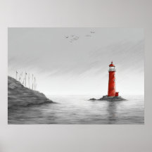 Het Crimson Beacon Art Poster
