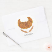 Het croissantbrood ronde sticker (Envelop)