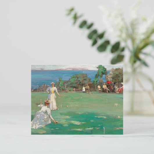 Het Croquet feest | Sir John Lavery Briefkaart (Staand voorkant)