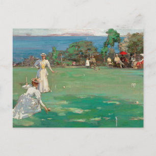 Het Croquet feest   Sir John Lavery Briefkaart