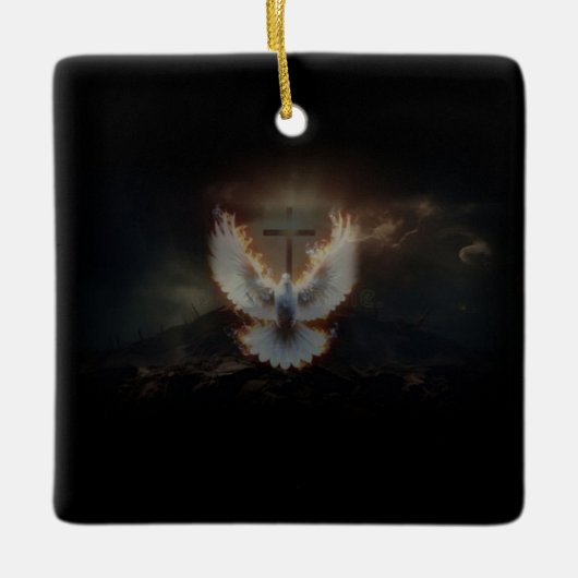 Het Cross and Dove Ornament (Voorkant)