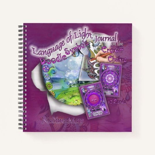 Het Crown Chakra Doodle Journal Notitieboek (Voorkant)