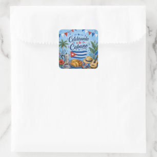 Het Cubaanse vieren Vierkante Sticker