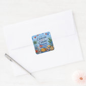 Het Cubaanse vieren Vierkante Sticker (Envelop)