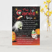 Het Cupcake-verhaal, Halloween gedicht Kaart (Gele Bloem)