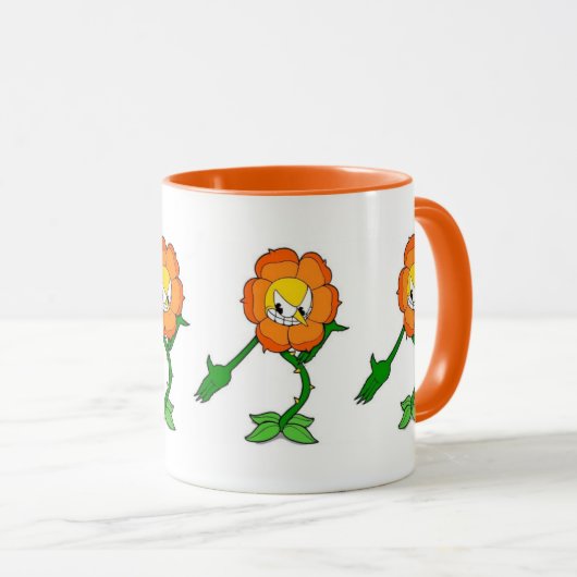 Het Cuphead-Show - Cagney-anjer - keramische Mok (Voorkant rechts)