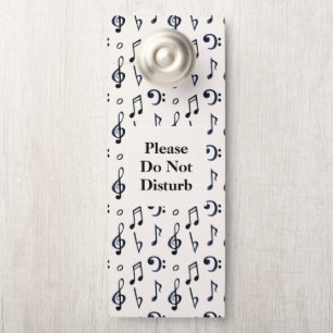 Het Cute Musical Notes Pattern niet verstoren Deurhanger